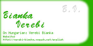 bianka verebi business card